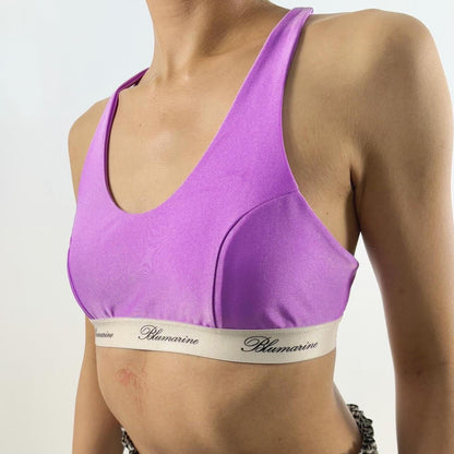 Blumarine Spring 2019 RTW lavender purple racerback bralette