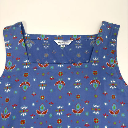 Yves Saint Laurent blue paisley floral cotton tank top