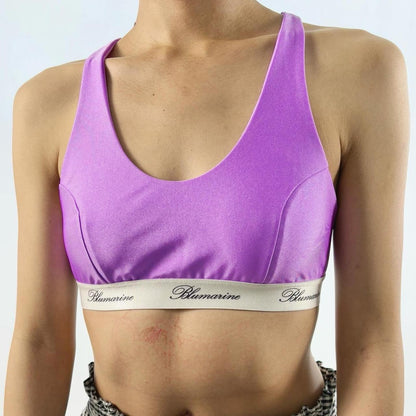 Blumarine Spring 2019 RTW lavender purple racerback bralette