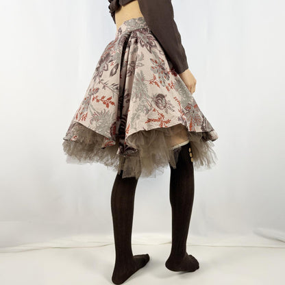 Vivienne Westwood Red Label Jacobean print floral tulle mini skirt