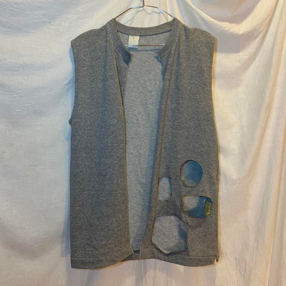 N.Hoolywood holey cut out sweatshirt vest