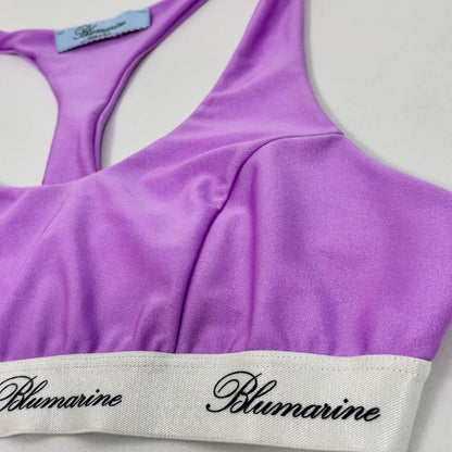 Blumarine Spring 2019 RTW lavender purple racerback bralette