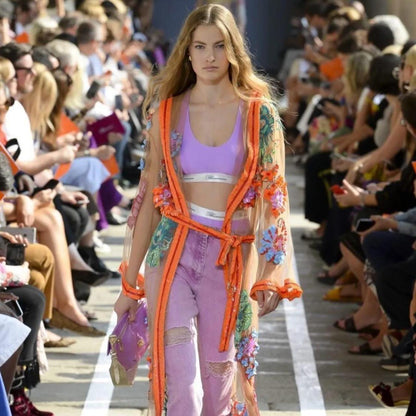 Blumarine Spring 2019 RTW lavender purple racerback bralette