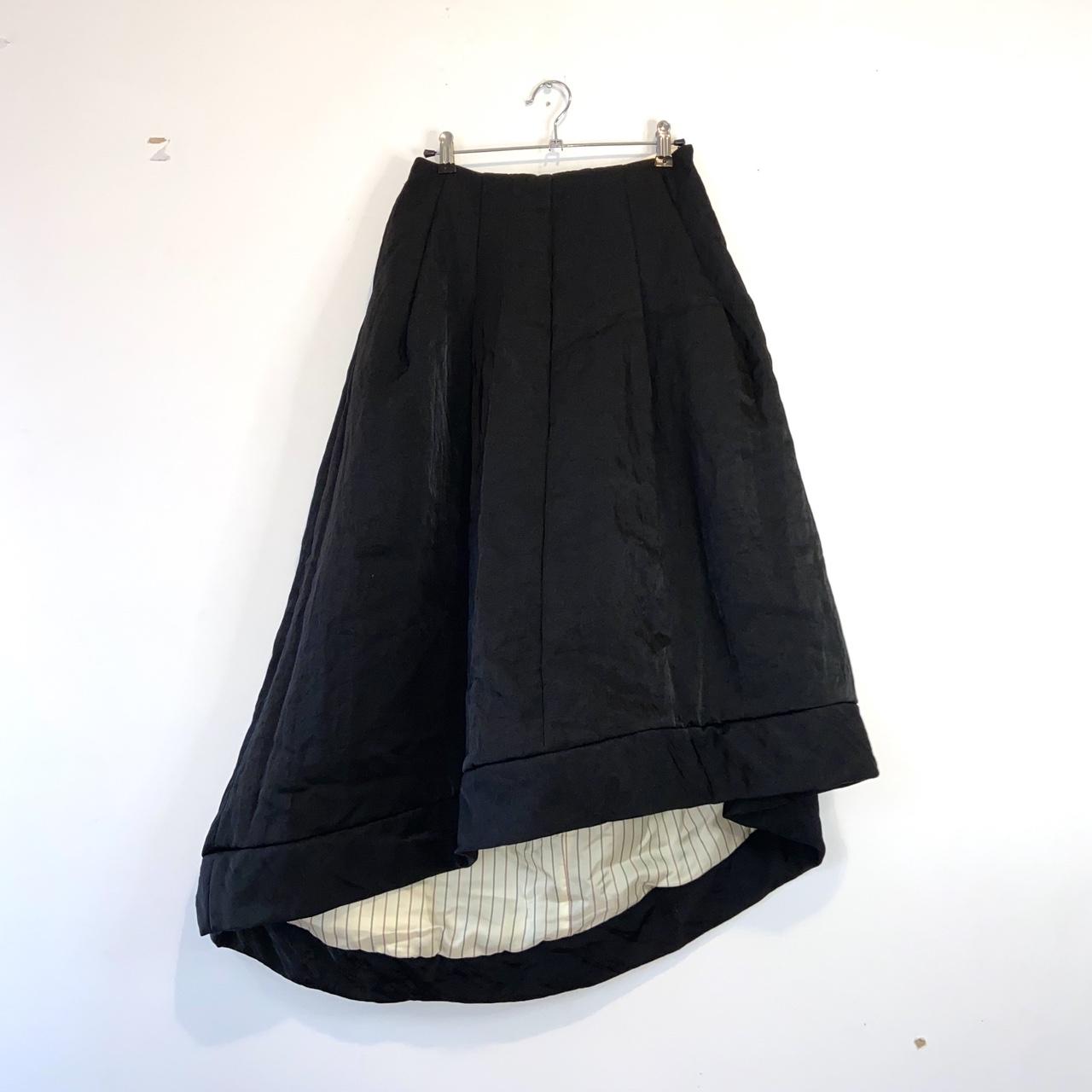 20471120 asymmetrical heavy-weight black skirt