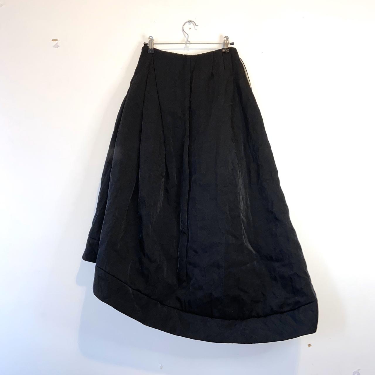 20471120 asymmetrical heavy-weight black skirt