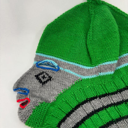 Walter van Beirendonck aestheticterrorists® Winter 2003/04 “Terror Mask” striped green knitted ski mask