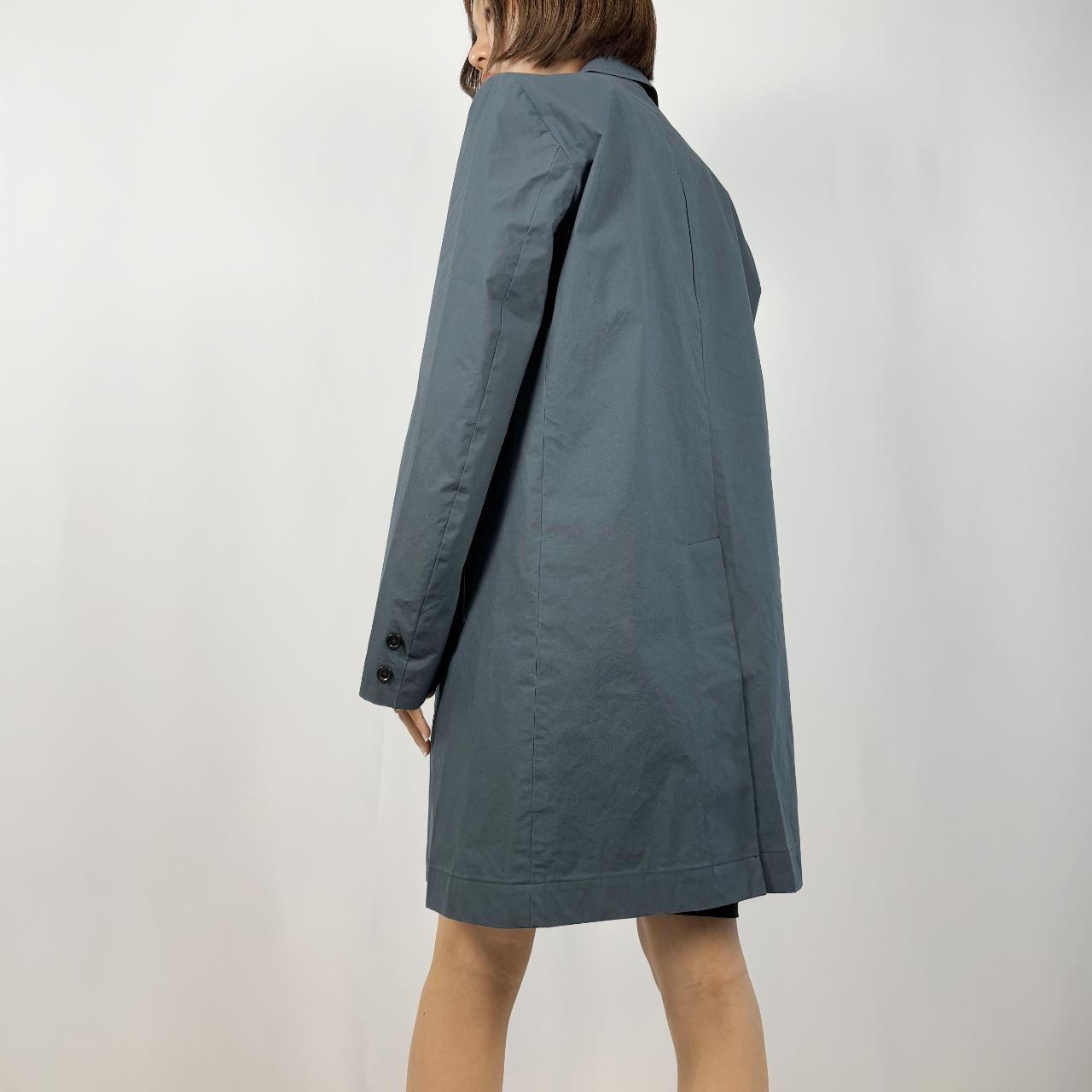 N.Hoolywood Mister Hollywood grey-blue cotton longline duster jacket