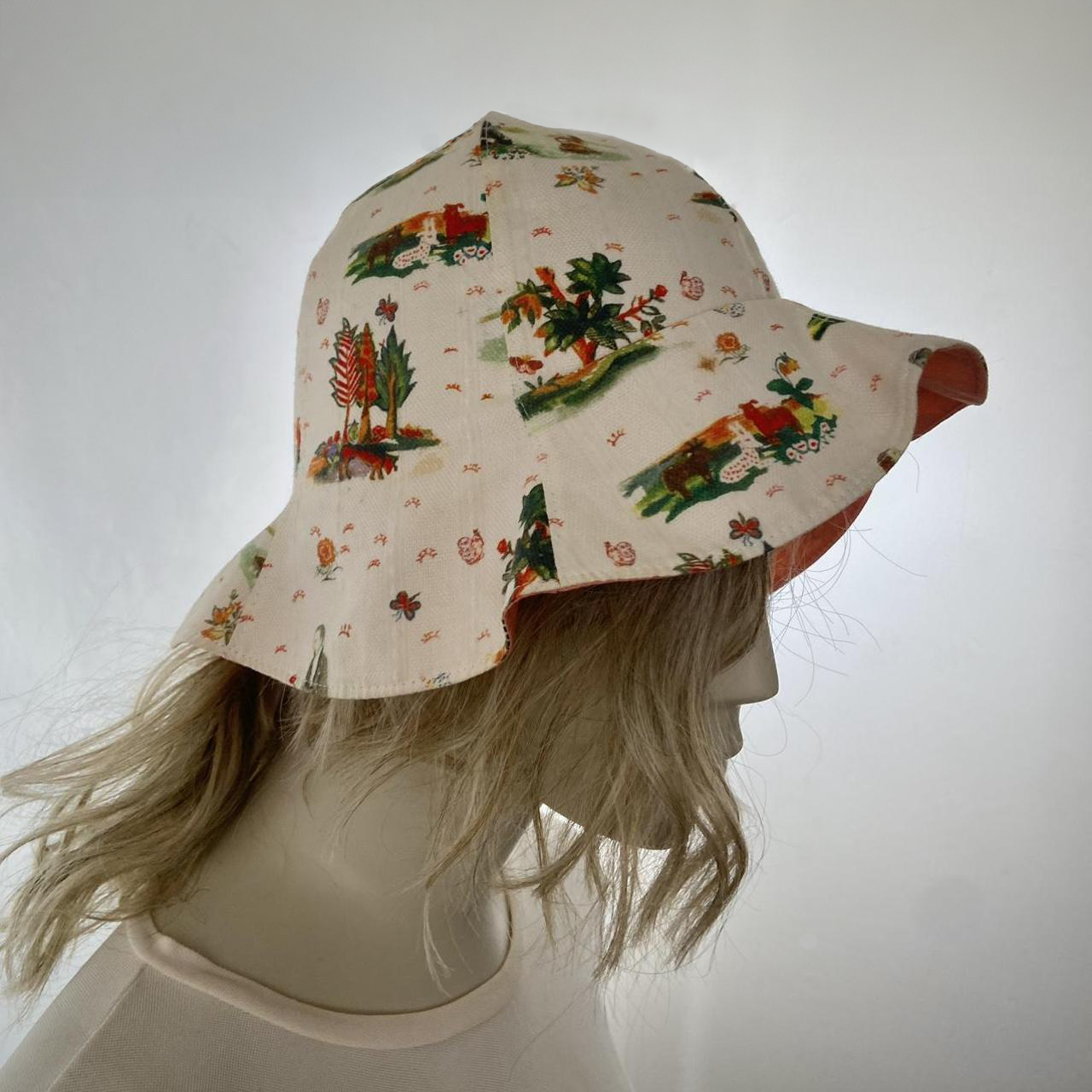 Undercover Haze cotton Forest print reversible fisherman hat