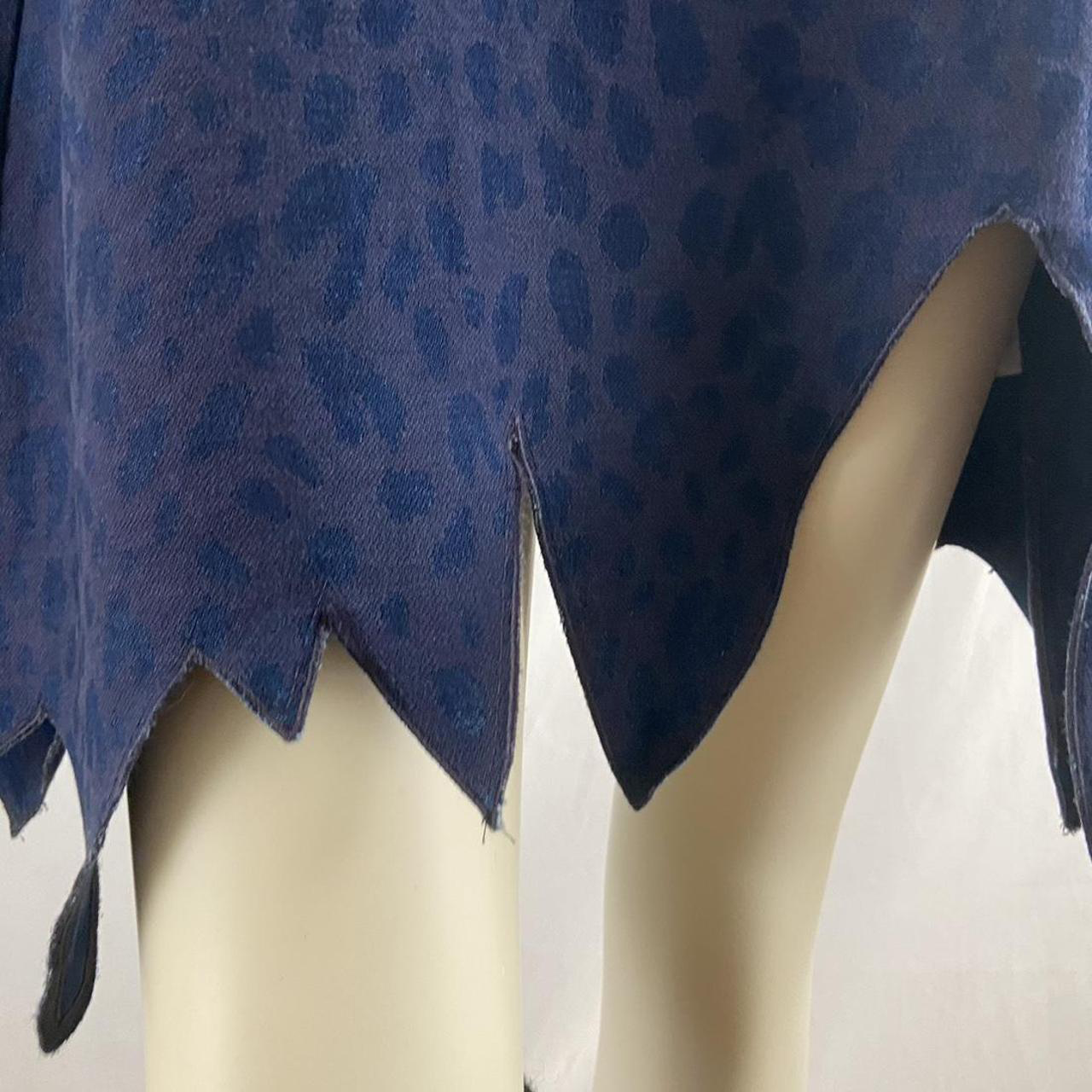 Walter van Beirendonck W&LT jagged hem leopard dress