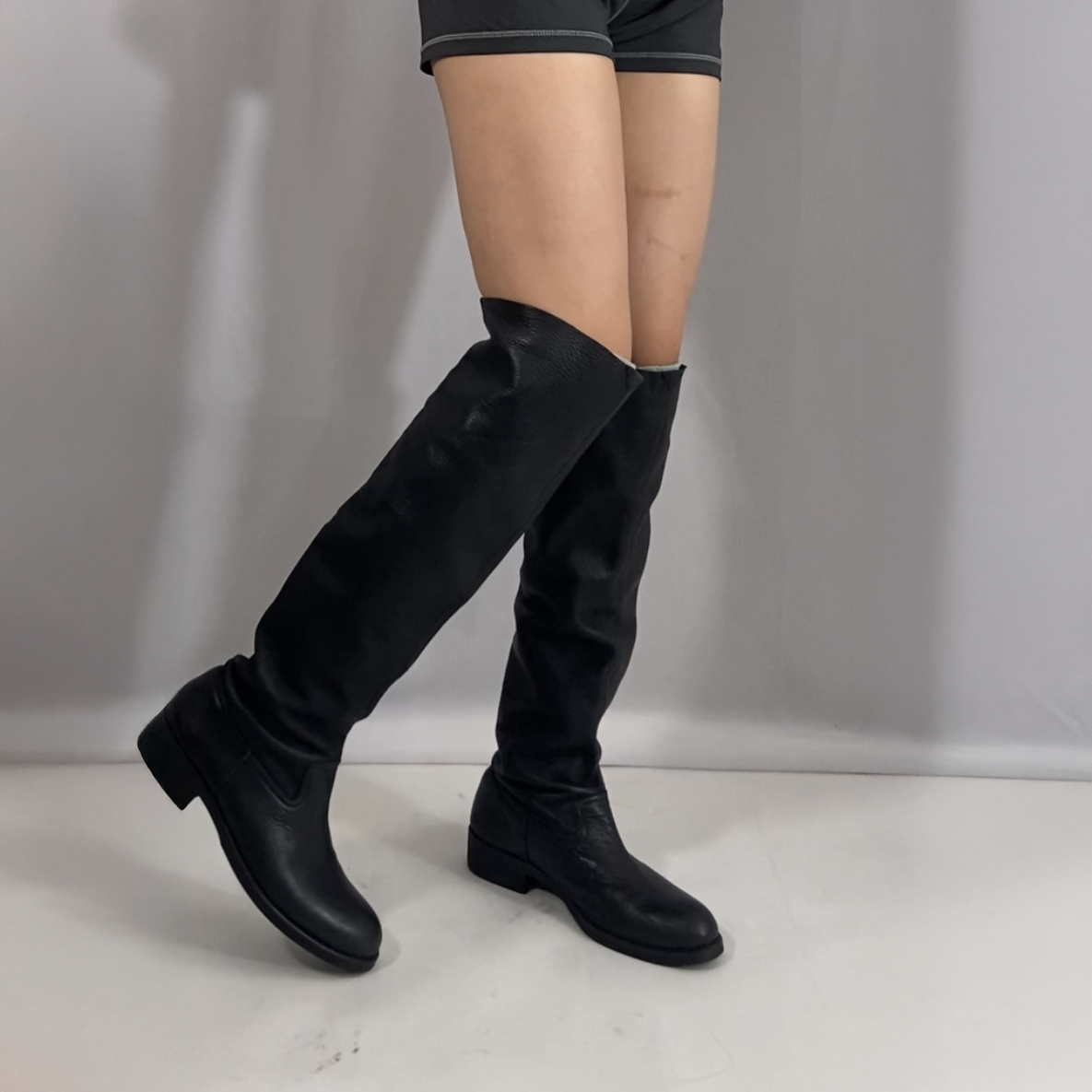 Yohji Yamamoto overknee black riding boots