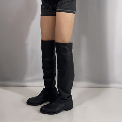 Yohji Yamamoto overknee black riding boots