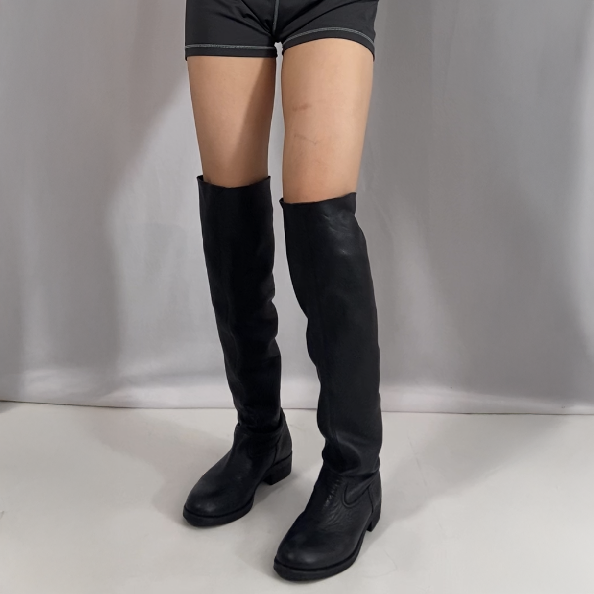 Yohji Yamamoto overknee black riding boots