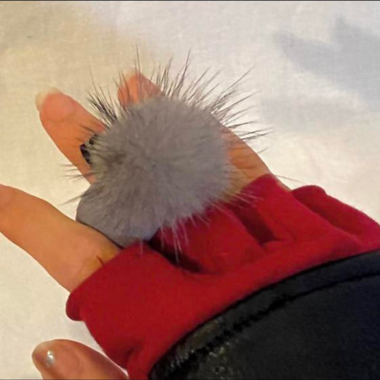 Mercibeaucoup plush fuzzy ring