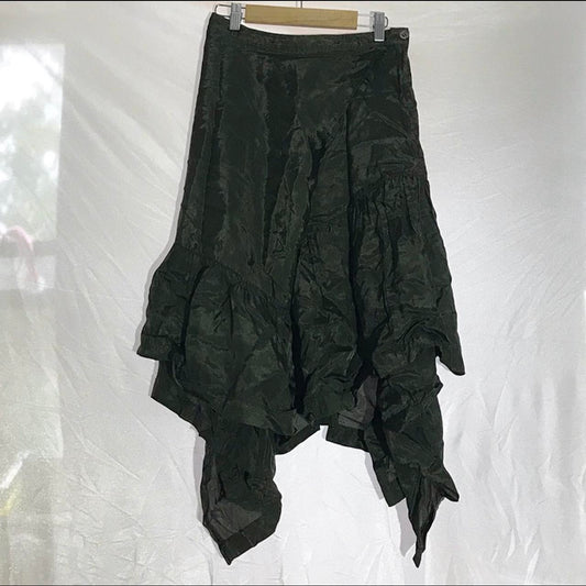 Comme des Garcons AD1999 Tricot green rayon skirt